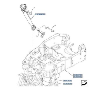 Cięgło górne New Holland T6 T7 47664334 Kat 2 CNH