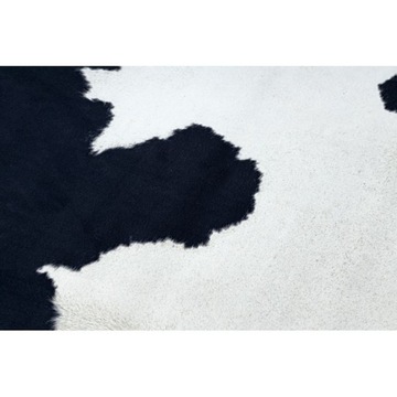 Ковер Искусственная Кожа Корова черно-белый 100х150 см
