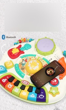 STOLIK MUZYCZNY interaktywny PANEL STOLICZEK EDUKACYJNY BLUETOOTH MIKROFON