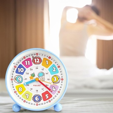 BUDZIK BUDZIK DO NAUKI DLA DZIECI Z LAMPKĄ NOCNĄ 11.5cm