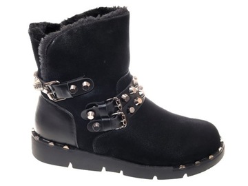 Утепленные зимние ботинки черные, размер 37