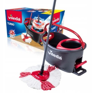 Wiadro i mop obrotowy Vileda Turbo + płyn Ajax