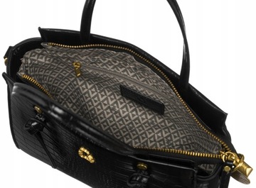 LuluCastagnette torba damska klasyczna torebka mała fakturowana croco