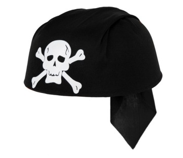 CZAPKA PIRATA BANDANA Z CZASZKĄ