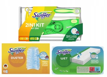 SWIFFER MOP+11/MIOTEŁKA+ŚCIERECZK 8/SUCHE+20/MOKRE