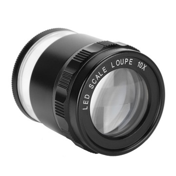 8LED 10-кратное увеличительное стекло со шкалой высокого разрешения, регулируемое увеличение G