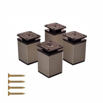 NÓŻKA STOPKA MEBLOWA ALUMINIOWA INOX H-60 4szt.