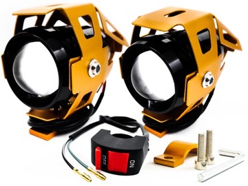 2x LED Halogeny motocyklowe lampy reflektory quad