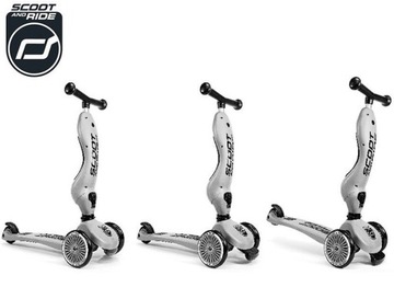 SCOOTANDRIDE Ash СКУТЕР и НАБОР 2в1 + ШЛЕМ со светодиодной подсветкой XXS для S 1+