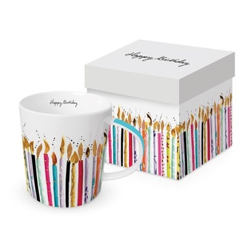 Świeczki Urodzinowe Kubek Porcelanowy 350 ml