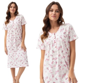 НОЧНАЯ РУБАШКА LUNA 082/5 РОЗОВАЯ-РОЗА L