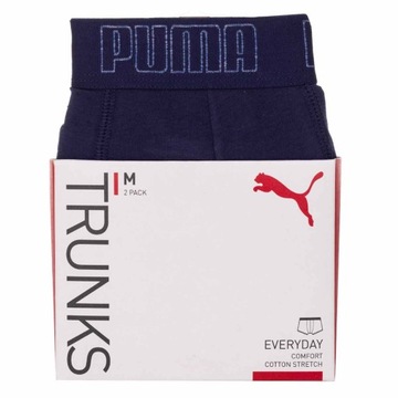 PUMA BOKSERKI MĘSKIE MAJTKI TRUNKS 2 PARY NAVY r.L