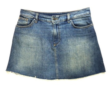 H&M spódnica damska jeans przetarcia MINI 38