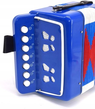 Детский 7-клавишный 2-басовый мини-маленький образовательный аккордеон