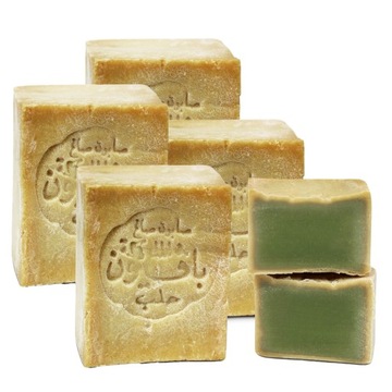 4x MYDŁO OLIWKOWE W KOSTCE ALEPPO 100% OLIWA Z OLIWEK 190 g DO CIAŁA NATURA