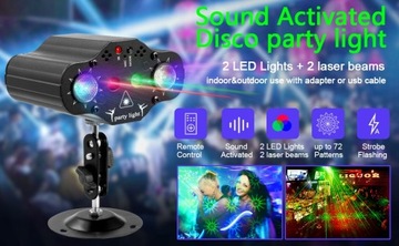 Сценические лазерные лучи с 72 узорами и дистанционным управлением