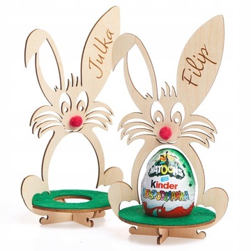 ПАСХАЛЬНЫЙ ЗАЯЧИК НА ДЕРЕВЯННОМ ЯЙЦЕ С ГРАВИРОВКОЙ ИМЕНИ + БЕСПЛАТНО