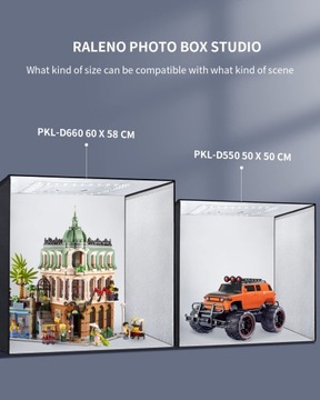 RALENO Портативная палатка для фотосъемки, 61x58x61 см со светодиодной подсветкой