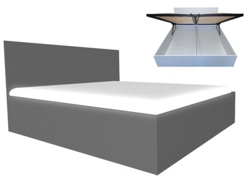 Łóżko VICTORIA LUX 140 rama metal antracyt -kolory