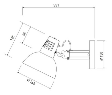 Oprawa ścienna ARTEMIA, E27 pojedyncza szara GTV