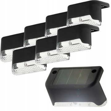 ZESTAW 8szt LAMPA LED schodowa solarna wodoodporna