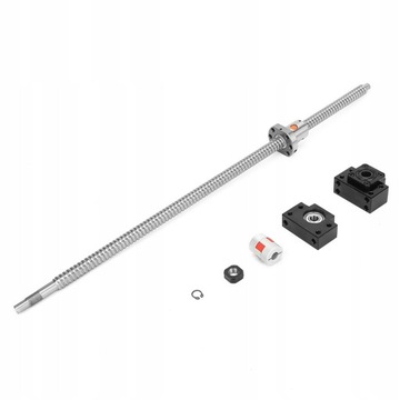 SFU1605 Śruba kulowa 600 mm ze wspornikami