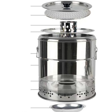 Подвесной гриль Портативное кухонное оборудование Бочка для барбекю Ведро для барбекю L