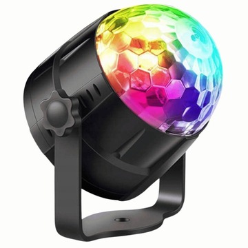 KULA DISCO DYSKOTEKOWA LED PROJEKTOR REFLEKTOR LASER RGB MULTIKOLOR PILOT