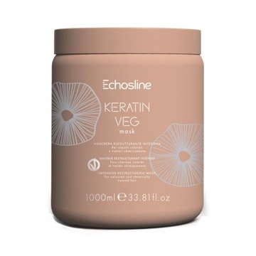 Echosline Keratin Veg Maska intensywnie odbudowująca do włosów 1000ml