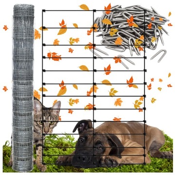 ЛЕСНОЙ ЗАБОР СЕТОЧНЫЙ ЗАБОР 50М РУЛОННАЯ ОЦИНКОВАННАЯ ПРОВОЛОКА ЗАБОР