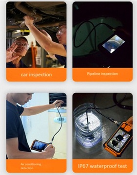 ИНСПЕКЦИОННАЯ камера для ЭНДОСКОПА ТРУБ 2xFULL HD 5м