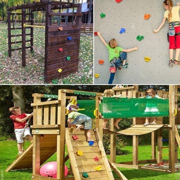 KAMIENIE WSPINACZKOWE dla dzieci DUŻE UCHWYTY DO WSPINACZKI KOLOROWE 10 SZT