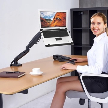 UCHWYT do MONITORA i pod LAPTOPA podstawka półka