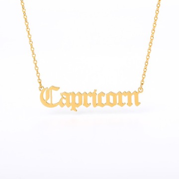 12 Zodiac Sign Letter Constellations Necklace For