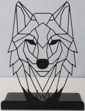 Podpórka do książek WILK Geometryczny stojak na książki Czarny