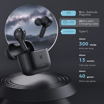 AXLOIE AEA9 słuchawki bezprzewodowe Bluetooth 5.0 IPX5 redukcja szumów