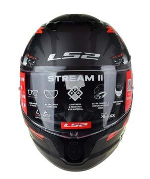 МОТОЦИКЛЬНЫЙ ШЛЕМ LS2 FF808 STREAM II ANGRY MONKEY с козырьком размер S