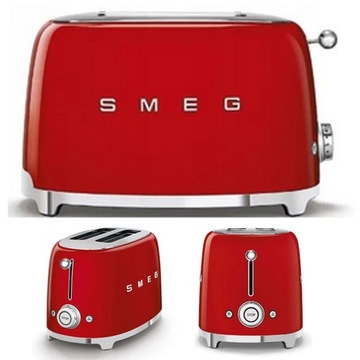 TOSTER NA 2 KROMKI Smeg TSF01RDEU Czerwony 950W Retro RED OPIEKACZ