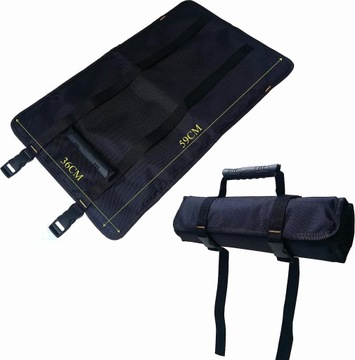 Рулон инструментов, черный холст, с регулируемым