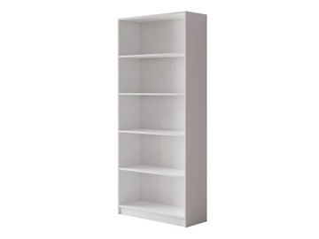 ОФИСНЫЙ КНИЖНЫЙ ШКАФ ОТКРЫТЫЙ 80x182x30 CM 5x ПОЛКА БЕЛАЯ