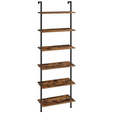 HOOBRO 6 Tier DIY Bookcase Industrial Ladder Shelf Chipboard
