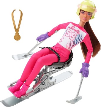 BARBIE LALKA NA NARTACH SPORTY ZIMOWE MATTEL