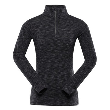 ALPINE PRO Bluza damska sportowa turystyczna z zamkiem Qada czarny r.S