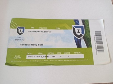 ZAWISZA BYDGOSZCZ - SANDECJA NOWY SĄCZ 23-07-2011
