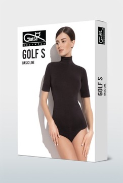 Bezszwowy golf Gatta z krótkim rękawem Black r. L