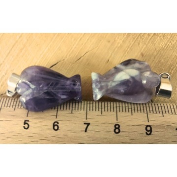 wisiorek AMETYST kamień naturalny, Aniołek , zawieszka , talizman