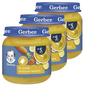 Gerber Domowy rosołek drobiowo-wołowy po 5 miesiącu 125 g
