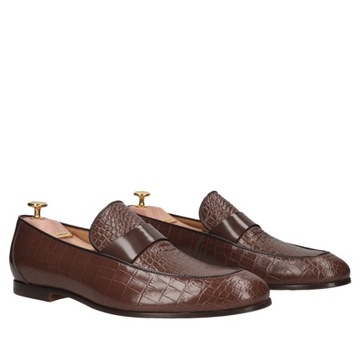 Brązowe loafersy Hugo - Gold Collection 43