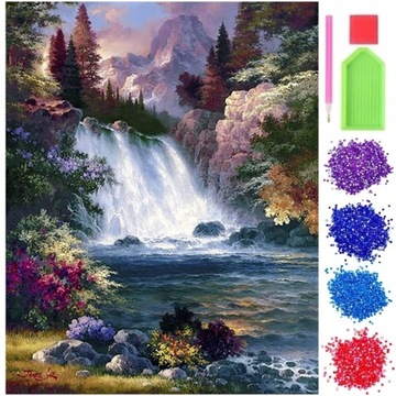 HAFT DIAMENTOWY MOZAIKA DIAMENTOWA 5D WODOSPAD