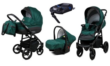 Wózek 4w1 dziecięcy BabyLux AXEL ALU + baza ISOFIX